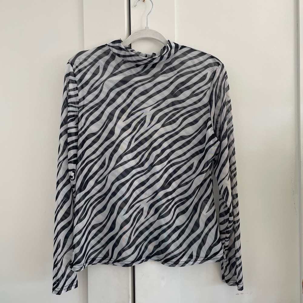 Zebra mesh top - Nasty Gal
